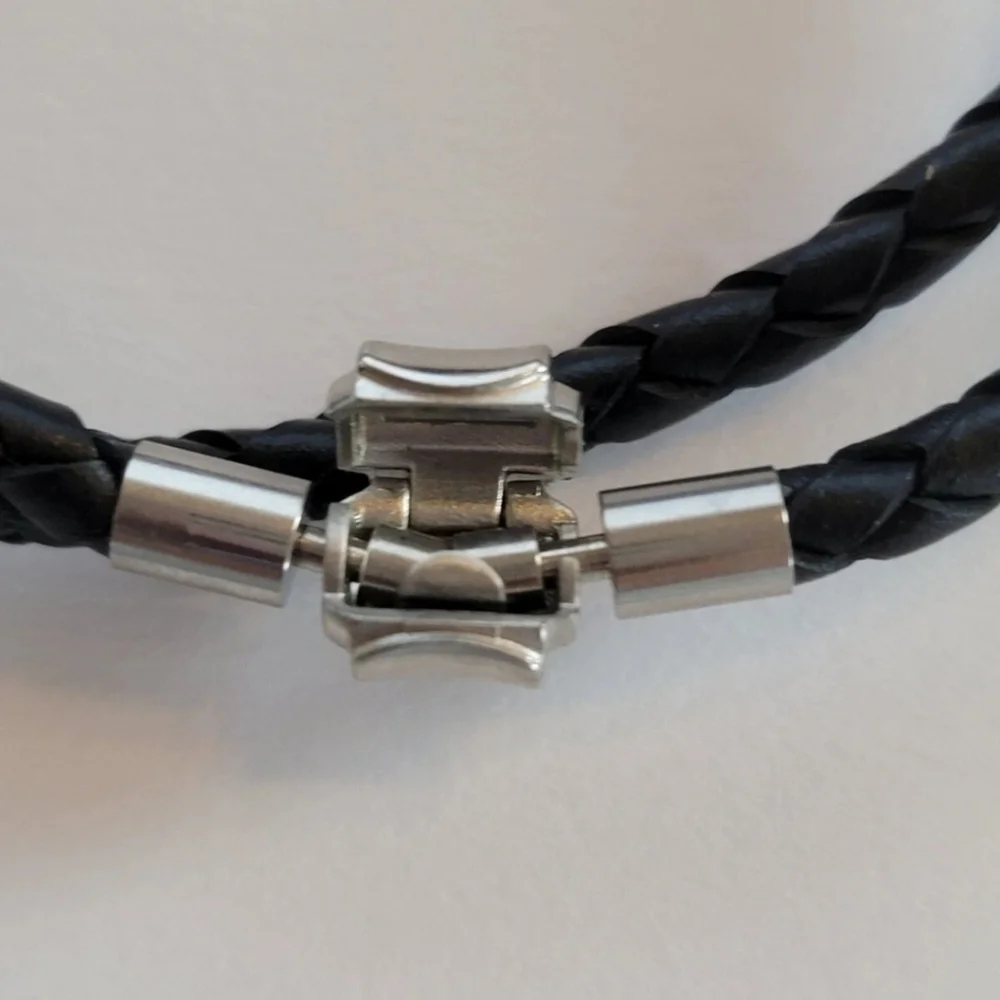 Black Braided Leather Bracelet